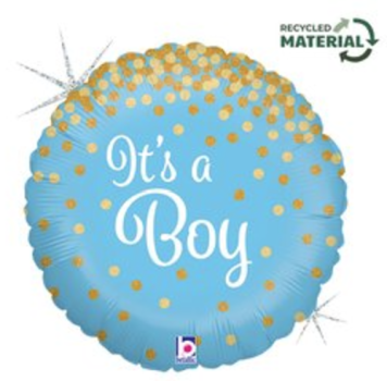 Folienballon - It's a boy, rund - ø 46cm